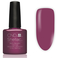 bordowe paznokcie hybrydowe - shellac berry boudoir