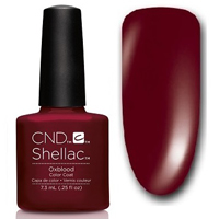 bordowe paznokcie z lakierem shellac oxblood