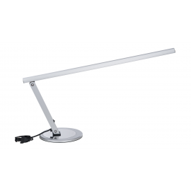 Lampa na biurko srebrna